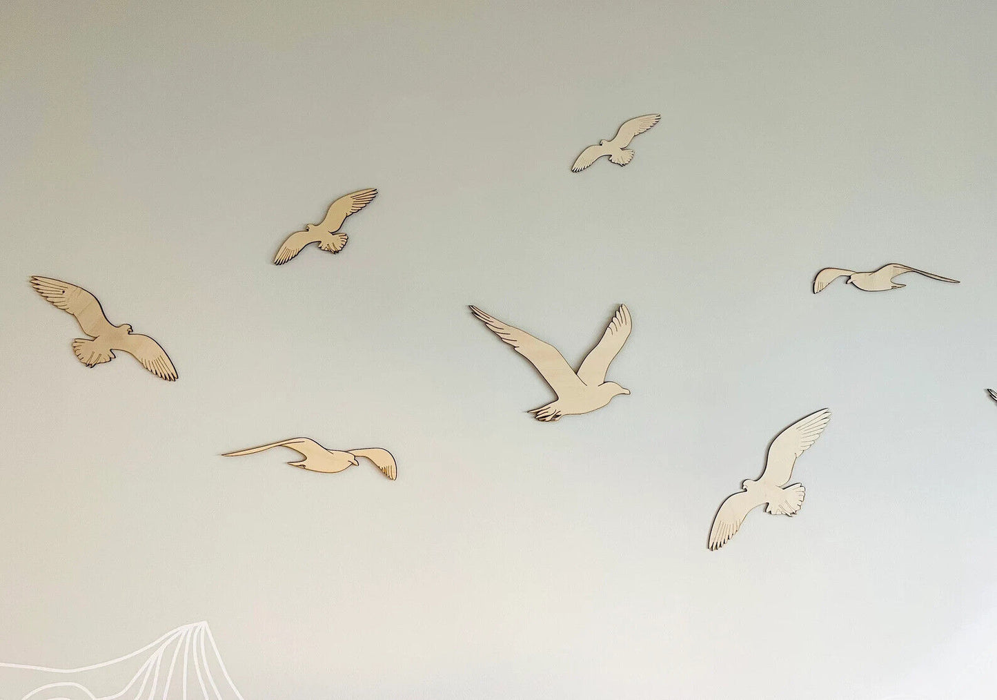 Décoration oiseau mouette chambre d'enfant en bois / Bois Oiseau